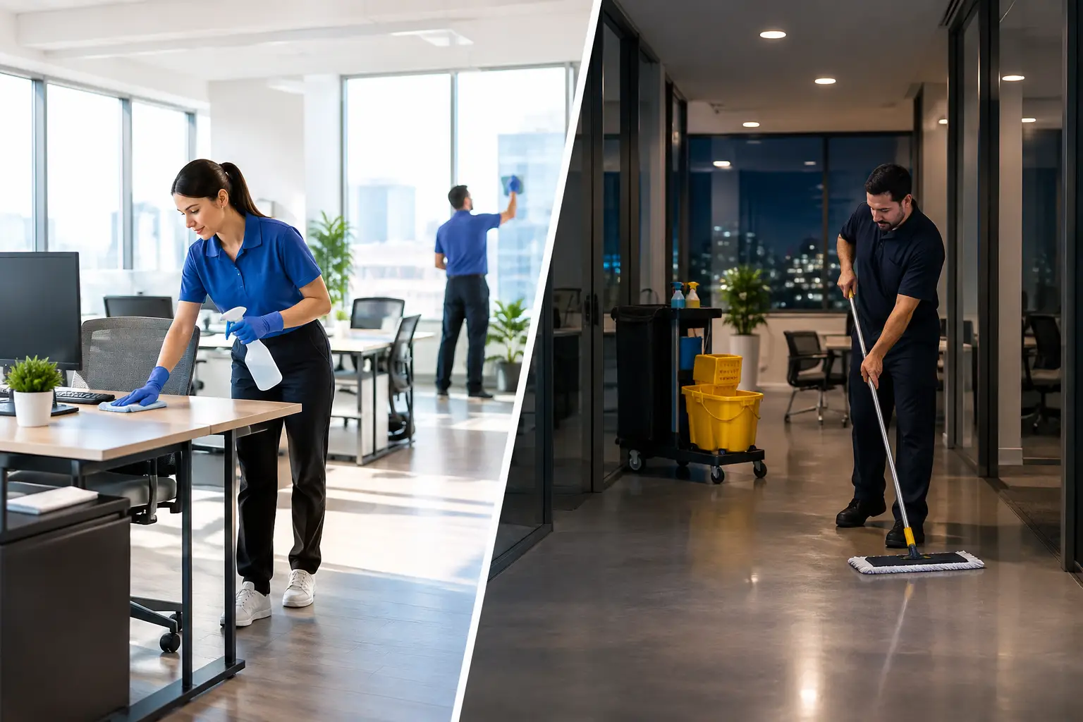 Night Cleaning Versus Daytime Cleaning Compared